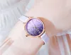 Чистый и вылеченный 2021 Starry Sky Miboni Quartz Watch Женщина -аметист -пурпурные ученики Смотрит красивые женские наручные часы341E