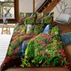 Ensembles de literie Beau paysage villa set Cover Lit Trees Floral Floral Island Duvet avec taie 2 / 3pcs DÉCOR HOME DÉCOR