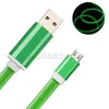 سريع مضيئة LED تدفق ضوء الكابلات الهاتف المغناطيسي نوع C USB-C Micro USB شحن كابل لسامسونج HTC LG Android PC