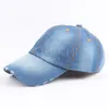 Baseballkappe aus gewaschenem Vintage-Denim, gefärbt, niedriges Profil, verstellbar, Unisex, klassisch, einfarbig, Sport, Outdoor, Sommer, Papa-Mütze, Snapback db819