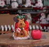 2021 HW424 تشجيع عيد الميلاد حقيبة التفاح هدية أكياس الحلوى الرجل العجوز رجل ثلج تقليد الكتان المواد