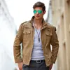 HANQIU Marca M-6XL Giacca Bomber Uomo Abbigliamento Militare Primavera Autunno Cappotto Maschile Giacca Militare Allentata Solida 210927