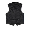 Men's 3 pcs Formal Suit Vests Paisley Jacquard Business Fabric Vest Slim Fit for Tuxedo Waistcoat Vest Dress 5 Buttons Gilet 210522