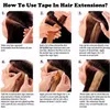 Afro Kinky Curly Tape in Human Hair Extensions 40 PCS Natural Color Skin Tourt pour les femmes mongols Remy Hair210Q