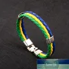 Rvs Mannen Dames Spanje Duitsland Frankrijk ITALIË ARGENTINA Nationale Vlag PU Lederen Armbanden Handgemaakte Sieraden