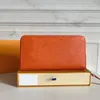 Women Long Zipper Standard Wallet Empreinte Leather 6 Colors Orange Pink Fushia Black Marine Red Inner Card Holders300D