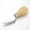 Ost smör pizzakniv set kök bakverktyg fyrdelar set rostfritt stål bambu handtag kniv