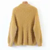 Femmes automne hiver chaud pulls chandails à manches longues col rond lâche crochet femme mode rue pull vêtements 210513