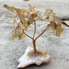 Objets décoratifs Figurines Naturel Citrine Quartzite Lucky Tree Reiki Healing Crystal Gem Feng Shui Home And Office Decoration