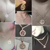 Hängsmycke Halsband TRENDSMAX 12 Zodiac Sign Constellations Pendants för kvinnor Män 585 Rose Gold Male Smycken Fashion Födelsedaggåvor GPM16