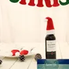 Weihnachtsdekorationen C-10pcs / set Mini Hut Weihnachtsmann Weinflasche Kappen Geschenk Party Dekoration Ornament Decor1 Fabrikpreis Experte Design Qualität Neueste Stil