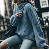 Large Size Hollow Out Women's Sweaters Autumn Winter Knitted Pullovers Ladies Loose Sweater Women Casual Knitwear Blusa 210428