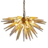 Art Deco lampor Moderna handbl￥sta glas ljuskrona trappa LED -lampor K￤lla Restaurang Creative Light