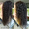 4x4 Parrucca con chiusura in pizzo trasparente Brasiliano india Parrucche di capelli umani Remy Onda d'acqua Colore naturale Prepizzicato 12-30 pollici Densità 150%