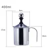 Famílio de aço inoxidável de aço inoxidável Malk Frother Double Mish Tool Café Cappuccino Espumante Creamer (400ml) GCB14515