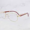 vintage hommes designer carter rouge bois carré élégant rétro clair lunettes remplir prescription