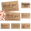 Confezione regalo 30 pezzi / lotto Kraft Biglietto di ringraziamento Carte di carta naturale per il tuo ordine Decorazione per piccoli negozi