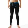 Vêtements de nuit pour hommes hommes longs Johns coton hiver sous-vêtement thermique couleur unie hommes Leggings pénis poche conception grande taille Sexy pantalon chaud