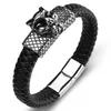 wolf leather bracelet