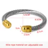 Luksusowa marka Multi Twisted Cable Wire Bangle dla kobiet Moda Złoty Mankiet Mężczyźni Bransoletka Vintage Proste Projektant Pulseiras