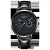 Watchsc - 새로운 다채로운 패션 시계 스포츠 스타일 시계 (흑백 벨트)