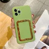 Soft Silicone Cell Phone Cases Temperament Electroplated Metal Square Buckle Bracket Back Cover for Iphone 12 11 Pro Max X XR XS 6s 7 8 Plus