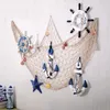 Fishing Net Cotton Hanging House Wall Decor Ocean Theme Mediterranean Style Decorative Fishnet Ornaments Objects & Figurines