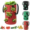 Gallons Strawberry Planting Bag Multi-mouth Container Grow Planter Pouch Root Plant Growing Pot Jardim Garden Supplies Planters Pots