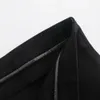 BBWM 봄 슬림 블랙 기본베이스 솔리드 컬러 높은 허리 바지 측면 지퍼 발 쇼 높은 착용 레깅스 바지 210520