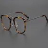 Mode Zonnebril Frames Ultralight Japanse Handgemaakte Acetaat Bril Frame Retro Pure Titanium Dames Myopia Eyewear Prescription Optical E