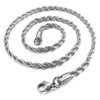 2mm-5mm Stainless Steel Necklace ed Rope Chain Link for Men Women 45cm-75cm Length with Velvet Bag3288