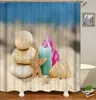 Marine shower curtains with hooks bathroom curtain Turtle Bath shower curtain Decor Beach starfish Decoration 3D Curtain Or Mat 210609