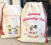 Nieuwe sublimatie blanco Santa Sacks DIY Persooniseerde trekkoordzak Kerstcadeau Zakken Pocket Warmteoverdracht