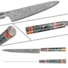 XITUO Coltelli da chef da 8 pollici ad alto tenore di carbonio VG10 Coltello da cucina giapponese a 67 strati Damasco Coltello Gyuto in acciaio inossidabile Coltello stabile in legno rotondo