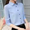 Jocoo jolee varumärke blus långärmad lapel vit blus kontor damer arbete blusar modekläder kläds blus kvinnor skjortor topps 210619