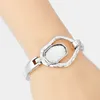 1 pcs Tibétain Argent Bobine Printemps Crochet Manchette Bracelet Bracelet Q0717