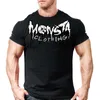 Muskel t-shirt bodybuilding fitness män toppar bomull singlets plus stor storlek mesh kort ärm