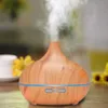 Electric Aroma Diffuser Air Humidifier Essential oil diffuser 400ML Ultrasonic Remote Control Cool Mist Fogger LED Lamp 210724