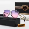 Moda para hombre gafas de sol diseñador mujer gafas estilo simple cuadrado grande Marco de metal bisagra de resorte UV400 dama gafas de sol de lujo 7 colores vidrio