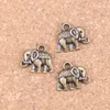 120 pcs Antique Prata Bronze Banhado Dupla Face Elefante Encantos Pingente DIY Colar Pulseira Bangle Achados 13 * 12mm