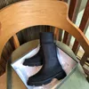 Entrambi gli stivaletti Chelsea in pelle zip frontale décolleté Pound Toe stivaletti con tacco stivaletti con suola spessa e rigata per donna designer di lusso calzature di fabbrica Taglia 35-41 con scatola