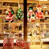 Santa Claus Led Suction Cup Window Hanging Light String Christmas Decorative Atmosphere Scene Decor Festive Decoration Lights