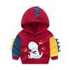 Korean Style Boy's Sweater Pullover Sports Top Children's Long-sleeved Autumn Clothes Kids Cartoon Dinosaur Cotton Hoodies LB198 G0917