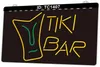 TC1407 The Tiki BarLight Sign Dual Color 3D Engraving