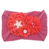 Accessori per capelli per ragazze Baby Candy Color Metal Flower Fasce a tesa larga Infant Soft Nylon Hairband Princess Headwear