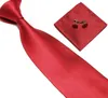 2021 NYA MEN \ 's Tie Cuff Länkar Handkerchief Set 100% Silke Ny julklapp