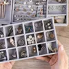 4pcs/lot Jewelry Organizer Velvet Storage Tray Display Ring Bracelet Necklace Box Showcase Drawer 210922