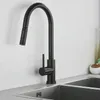 Küchenarmatur 304 Edelstahl Ausziehbarer Touch-Sensor-Wasserhahn Intelligente Induktions- und Kaltwasser-Mischbatterie Waschbeckenarmaturen 210719