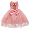 Abiti da battesimo per ragazze feste di compleanno matrimoni bambini bowknot in pizzo tutu principessa vestiti natalizi