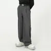 IEFB мужская одежда повседневная широкая нога костюм брюки свободные прямые брюки пружины корейский тренд моды брюки черный серый 9Y5995 210524
